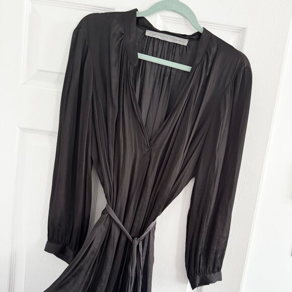 Raquel Allegra Liquid Satin Dress in Dark Grey, size "2" (Medium) - Picture 2 of 9